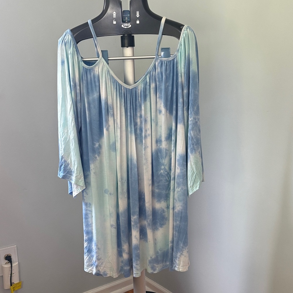 Umgee Sky Blue Tie-Dye Tunic